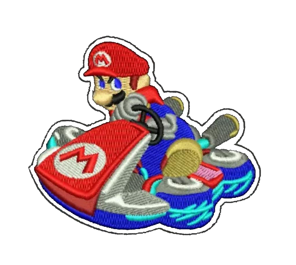 Nintendo Super Mario Kart Racekart Iron On Patch